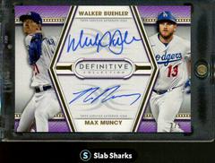 Max Muncy, Walker Buehler [Purple] #DAC-BMU Baseball Cards 2022 Topps Definitive Dual Autograph Collection Prices