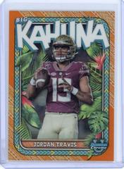 Jordan Travis [Orange] #TBK-7 Football Cards 2023 Bowman Chrome University The Big Kahuna Prices