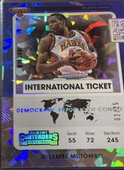 Dikembe Mutombo [Cracked Ice] #28 Basketball Cards 2021 Panini Contenders International Ticket Prices