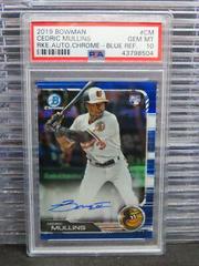 Cedric Mullins [Blue Refractor] Baseball Cards 2019 Bowman Chrome Rookie Autographs Prices