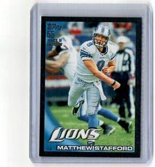 Matthew Stafford [Black] #183 Football Cards 2010 Topps Prices