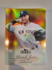 Derek Jeter [Orange] Baseball Cards 2012 Topps Tribute Prices