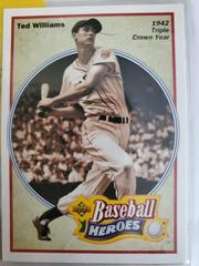 1942 Triple Crown Year Baseball Cards 1992 Upper Deck Heroes Ted Williams Prices