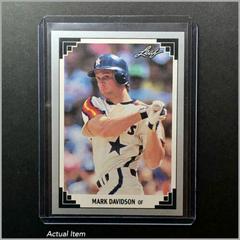 Mark Davidson Baseball Cards 1991 Leaf Prices