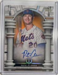 Pete Alonso [Orange] #OA-PA Baseball Cards 2023 Topps Tribute Olympus Autographs Prices