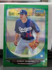 Corey Seager [Fielding Green Refractor] #BCP125 Baseball Cards 2013 Bowman Chrome Prospect Prices