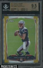Jimmy Garoppolo [Throwing Gold Refractor] #150 Football Cards 2014 Topps Chrome Prices