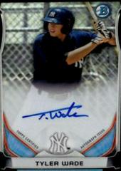 Tyler Wade [Chrome Black Refractor] #TW Baseball Cards 2014 Bowman Prospect Autograph Prices