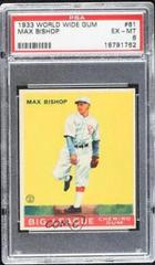 Max Bishop Baseball Cards 1933 World Wide Gum Prices