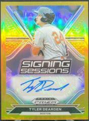 Tyler Dearden [Gold Prizm] #SS-TY Baseball Cards 2021 Panini Prizm Draft Picks Signing Sessions Autographs Prices