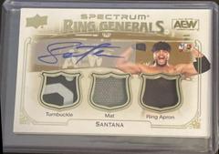 Santana [Autograph] Wrestling Cards 2021 Upper Deck AEW Spectrum Ring Generals Relics Prices
