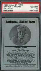 George L. Mikan Basketball Cards 1986 Hall of Fame Metallic Prices