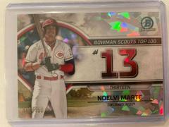 Noelvi Marte [Atomic] #BTP-13 Baseball Cards 2023 Bowman Scouts Top 100 Prices