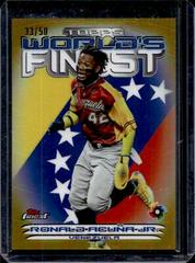 Ronald Acuna Jr. [Gold] Baseball Cards 2023 Topps Finest 2000 World's Prices