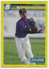 Adael Amador [Chrome Prospect Yellow] #106 Baseball Cards 2021 Bowman Heritage Prices
