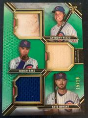 Anthony Rizzo, Javier Biaz & Kris Bryant #RCC-RBB Baseball Cards 2021 Topps Triple Threads Relics Prices
