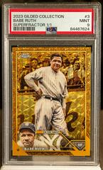 Babe Ruth [Superfractor] #3 Baseball Cards 2023 Topps Gilded Collection Prices