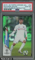 Houssem Aouar [Green Bubbles Refractor] #52 Soccer Cards 2019 Topps Chrome UEFA Champions League Prices