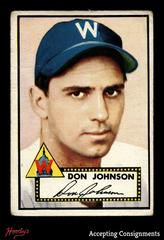 Don Johnson [Gray Back] #190 Baseball Cards 1952 Topps Prices