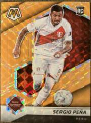 Sergio Pena [Orange Fluorescent] Soccer Cards 2021 Panini Mosaic Road to FIFA World Cup Prices