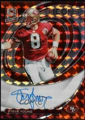 Steve Young [Orange] #ICN-SYO Football Cards 2022 Panini Spectra Icons Autographs Prices