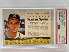 Warren Spahn [Perforated] #101 Baseball Cards 1961 Post Cereal Prices