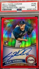 Craig Kimbrel [Red Refractor Autograph] #195 Baseball Cards 2011 Topps Chrome Prices