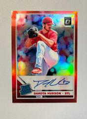 Dakota Hudson [Red] #DH Baseball Cards 2019 Panini Donruss Optic Rated Rookie Signatures Prices