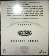 Kawhi Leonard Autograph #14 Basketball Cards 2012 Panini Past & Present Prices
