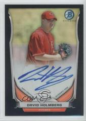 David Holmberg [Chrome Purple Refractor] #DH Baseball Cards 2014 Bowman Prospect Autograph Prices