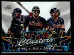 Austin Riley, Michael Harris II, Ronald Acuna Jr. #SC-9 Baseball Cards 2023 Topps Cosmic Chrome Stars Clusters Prices