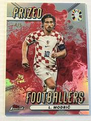 Luka Modric [Red Refractor] #14 Soccer Cards 2023 Topps Finest Road to UEFA EURO Prices
