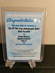 Yordan Alvarez [Red] #TOTC-YA Baseball Cards 2024 Topps Tribute Tip of the Cap Autograph Relic Prices