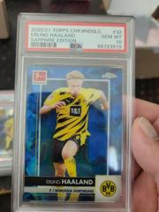 Erling Haaland Soccer Cards 2021 Topps Chrome Bundesliga Sapphire Autographs Prices