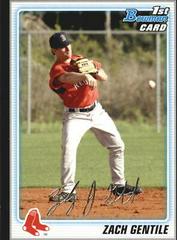 Zach Gentile [Black Border Redemption] Baseball Cards 2010 Bowman Prospects Prices
