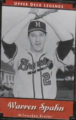 Warren Spahn #48 Baseball Cards 2001 Upper Deck Legends Prices