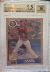 Bryce Harper [Maple Wood] #1987A-BH Baseball Cards 2017 Topps 1987 Autographs Prices