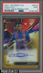 Ansu Fati [Gold] #BA-AF Soccer Cards 2021 Topps Finest UEFA Champions League Autographs Prices