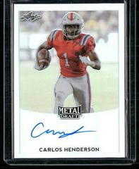Carlos Henderson [Silver Wave Prismatic] #BA-CH1 Football Cards 2017 Leaf Metal Draft Autographs Prices