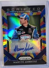 Marcos Ambrose [Rainbow] #SS-MA Racing Cards 2020 Panini Prizm Nascar Scripted Signatures Prices