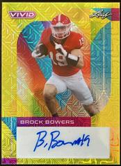 Brock Bowers [Mojo Yellow] #BA-BB2 Football Cards 2023 Leaf Vivid Autographs Prices