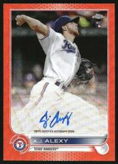 A. J. Alexy [Orange Wave] #RA-AJA Baseball Cards 2022 Topps Chrome Rookie Autographs Prices
