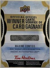Maxime Comtois Hockey Cards 2023 Upper Deck Tim Hortons NHL Signatures Redemption Prices