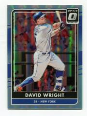 David Wright [Carolina Blue] #116 Baseball Cards 2016 Panini Donruss Optic Prices
