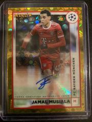 Jamal Musiala [Gold] #AC-JM Soccer Cards 2022 Topps Merlin Chrome UEFA Club Competitions Autographs Prices
