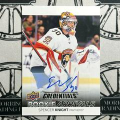 Spencer Knight [Autograph] Hockey Cards 2021 Upper Deck Credentials Rookie Arrivals Prices