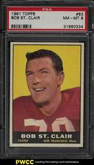 Bob St. Clair #63 Football Cards 1961 Topps Prices