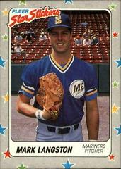 Mark Langston Baseball Cards 1988 Fleer Star Stickers Prices
