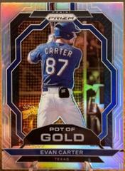 Evan Carter [Silver] Baseball Cards 2023 Panini Prizm Pot of Gold Prices