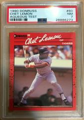 Chet Lemon #60 Baseball Cards 1990 Donruss Aqueous Test Prices